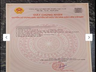 Bán đất mặt tiền đường bê tông tu bông  vạn ninh