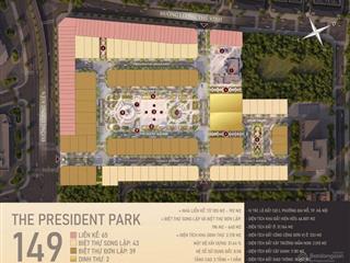  bán quỹ căn ngoại giao dự án the president park mễ trì đối diện vin green bay chỉ từ 350 triệu
