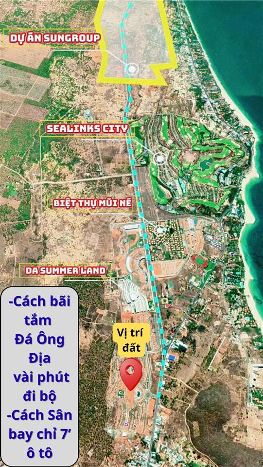 Cần sang nhượng 2 nền biệt thự vip queen pearl mũi né, giá chỉ 13tr/m2