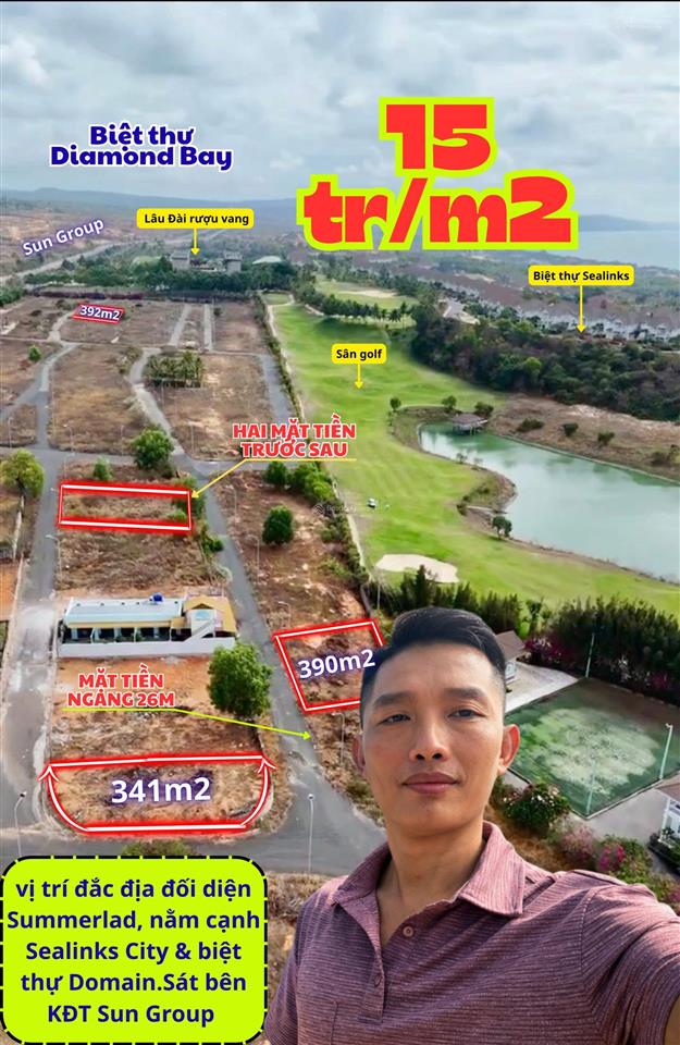 Bán nền biệt thự diamond bay mũi né giá tốt chỉ 15,2tr/m2