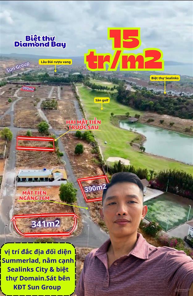 Bán nền biệt thự diamond bay mũi né giá tốt chỉ 15tr/m2