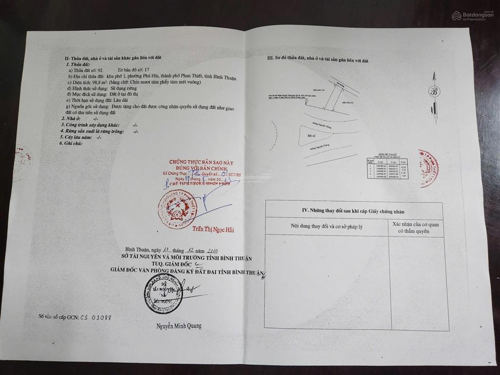 Bán 99m2 thổ cư 2 mặt tiền trước sau ngay vòng xuyến hùng vương & nguyễn thông giá chỉ 3,450 tỷ