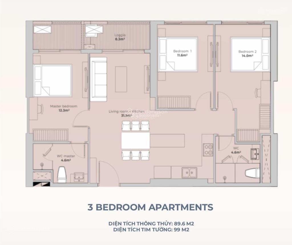 Chính chủ bán gấp căn hộ 3 ngủ view đẹp, giá mềm, tặng gói nội thất cao cấp tiêu chuẩn 5 sao.
