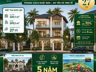 Duy nhất 1 căn biệt thự đơn lập có bãi biển sau nhà giá tốt nhất thị trường 27 tỷ