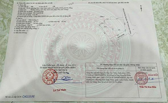 Đất diện tích lớn, kiệt ô tô đường Nguyễn Tất Thành, Hoà Hiệp Nam, Liên Chiểu