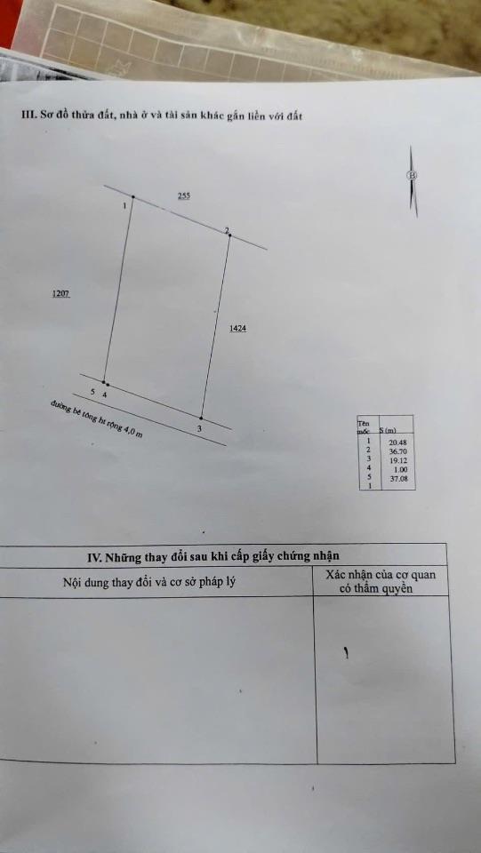 BÁN LÔ ĐẤT ĐẸP Ở DIÊN THỌ . DT 733m2 CÓ 70m2 THỔ . NGANG 20m . GIÁ 3,5 TỶ CÒN BỚT CHO KHÁCH THIỆN CHÍ
