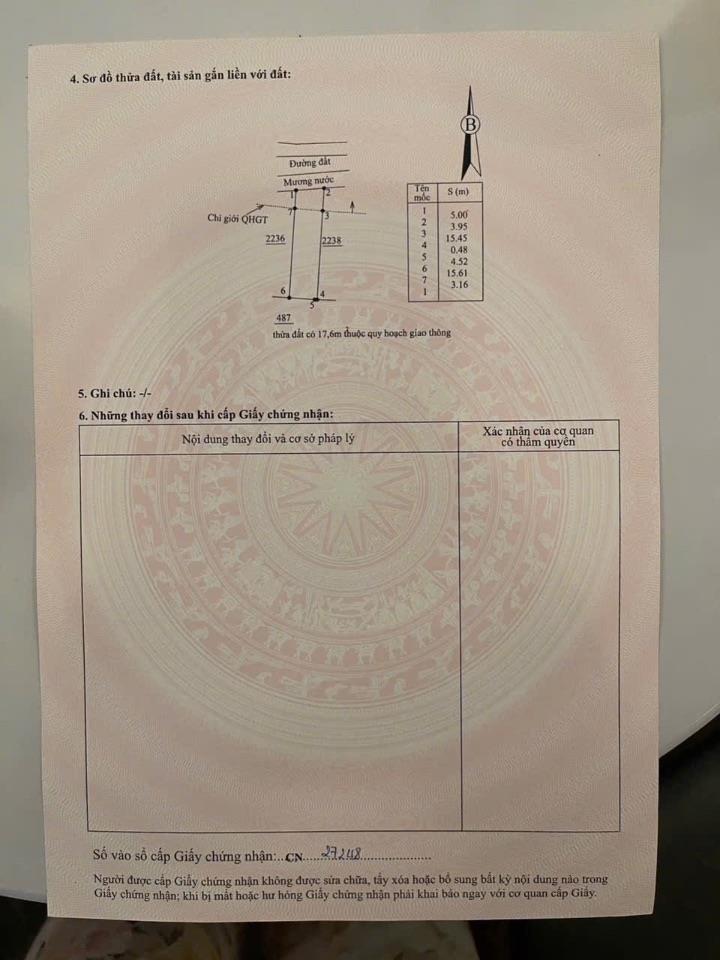 BÁN LÔ ĐẤT ĐẸP Ở DIÊN PHÚ , DIÊN KHÁNH . DT 95m2 , FULL THỔ . ĐƯỜNG BETONG THÔNG . GIÁ 849 TRIỆU 