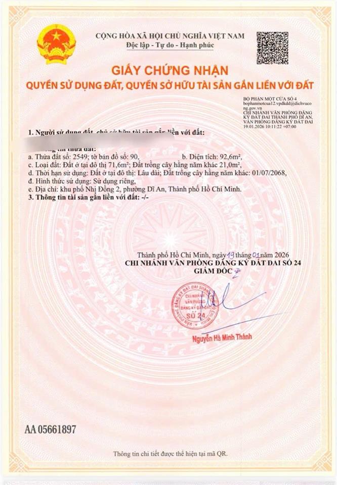 Bán đất tại ngô thì nhậm, 4,99 tỷ, 93m2, mặt tiền 4,5m, pháp lý đầy đủ, đẹp, nhiều tiện ích
