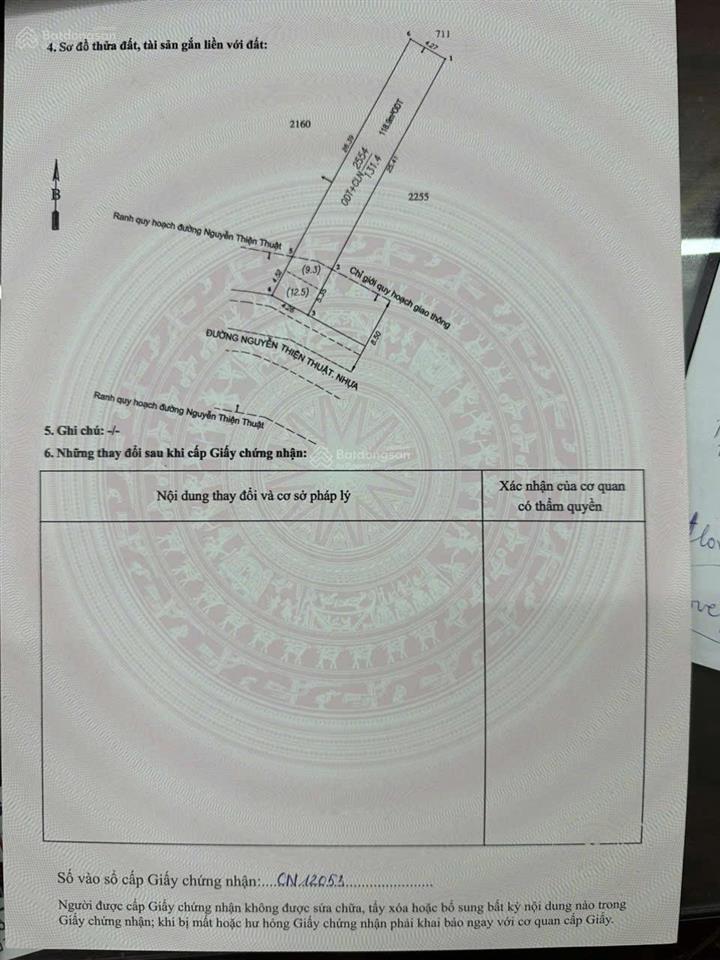 Bán đất giá cực chất tại nguyễn thiện thuật, dĩ an, 13 tỷ, 265 m2