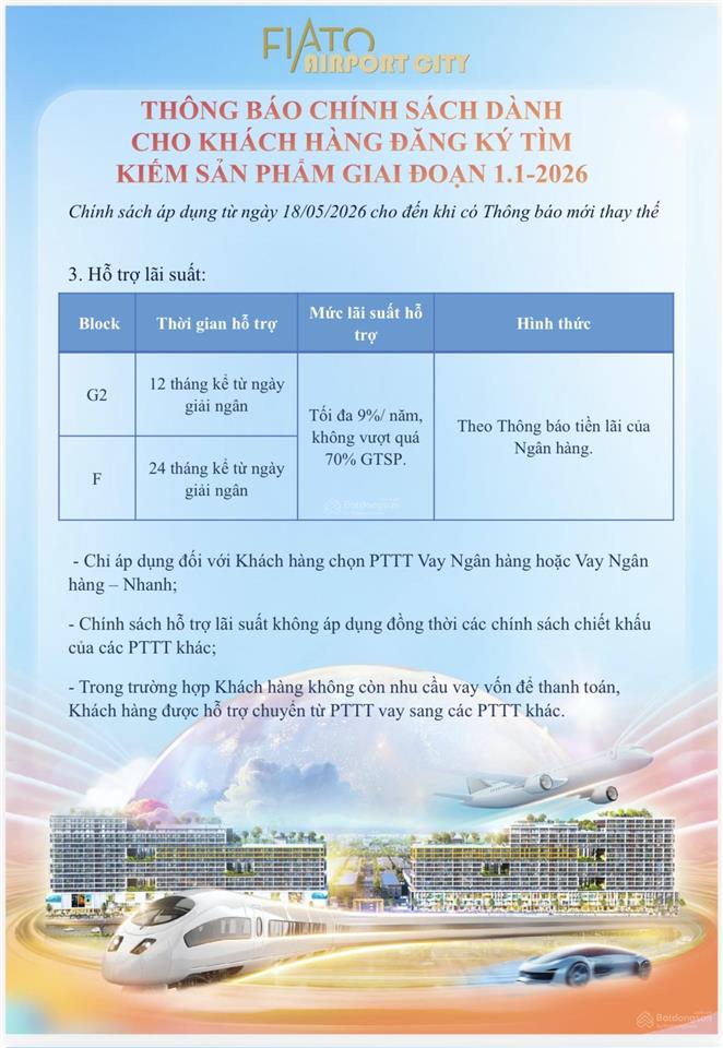 Căn hộ fiato airport city, 2 phòng ngủ, 79m², tầng cao, view cực đẹp, giá gốc cđt, tt theo tiến độ