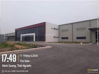 Cho thuê xưởng đẹp tại thái nguyên khu cn sông công  tp thái nguyên, diện tích 3500m2