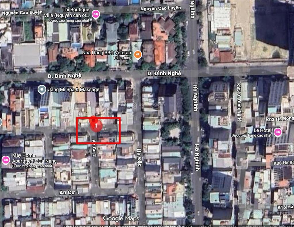 Bán nhà 2 tầng góc an cư 2 & sương nguyệt ánh  sát hà đặt, hồ nghinh, cách biển mỹ khê 200m