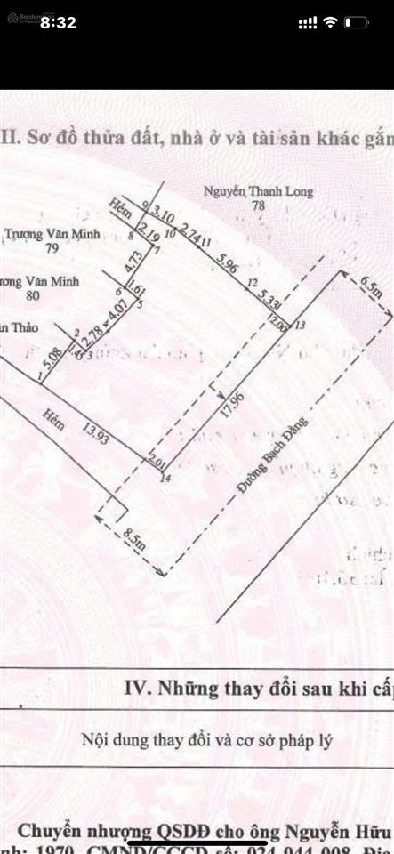 Lô góc mặt tiền đường bạch đằng, cực đẹp mặt tiền rộng 18m
