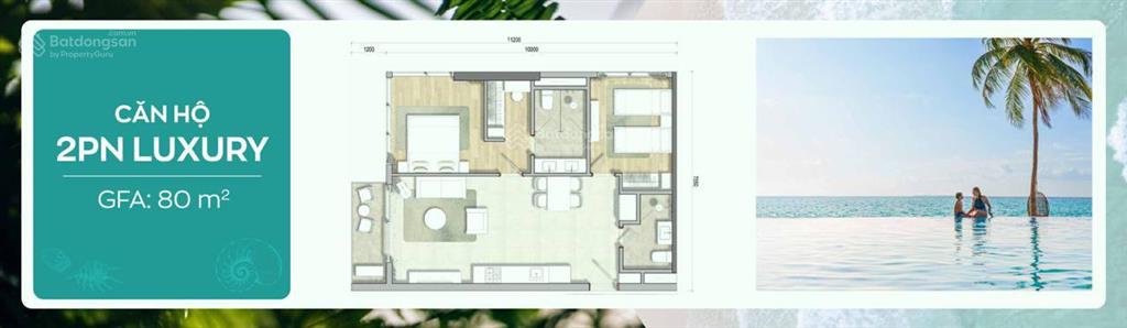 Condotel 2 phòng ngủ góc 80m2 tại maia ho tram resort giá dự kiến chỉ từ 5.5 tỷ/ căn  0937 688 ***