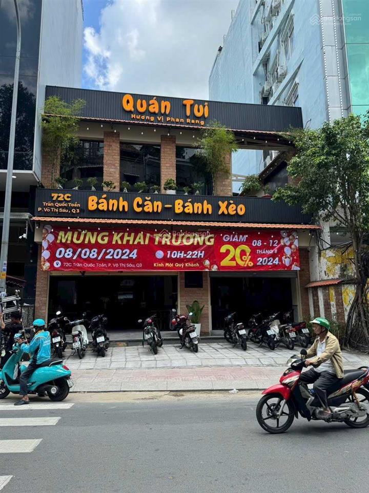 Cho thuê nhà mặt tiền trần văn đang, quận 3. dt 12x40m. 1 trệt, 1 lầu. dtsd 880m2