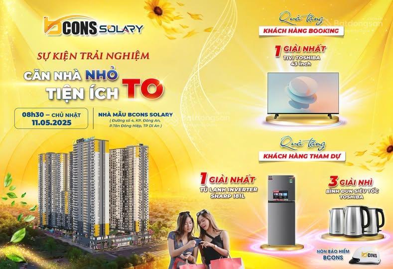 Bom tấn mới nhất từ bcons  bcons solary 1.790 tỷ 2pn, 1wc