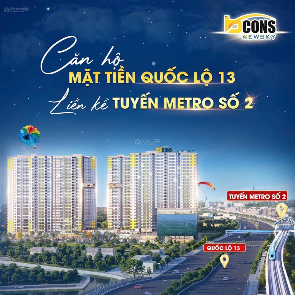 Căn hộ bcons new sky gần ga metro, đón đầu tiềm năng tăng giá  mua đợt 1 giá gốc cđt