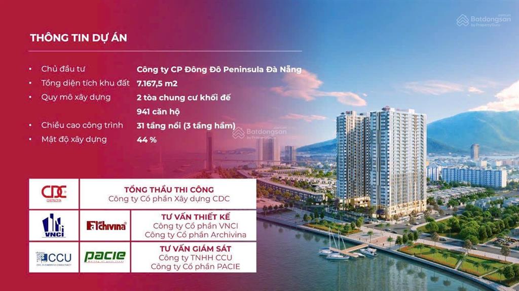Căn vip nhất căn hộ cao cấp 2pn sông hàn, hàng ngoại giao giá cđt  dự án peninsula đà nẵng