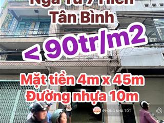 Bán nhà mặt tiền tân bình chưa tới 90tr/m2