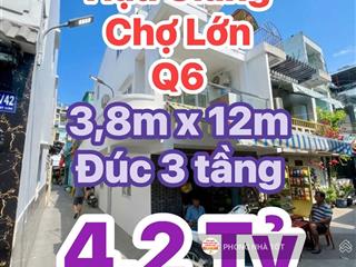 Bán nhà rẻ sát mặt tiền hẻm xe hơi quận 6