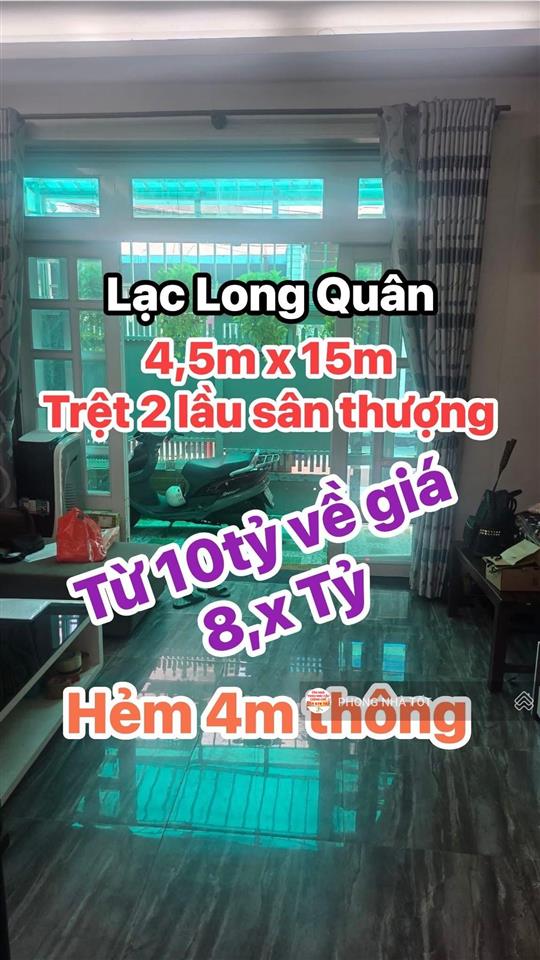 Bán nhà lạc long quân tân bình giáp quận 11 từ 10tỷ còn hơn 8tỷ bán.