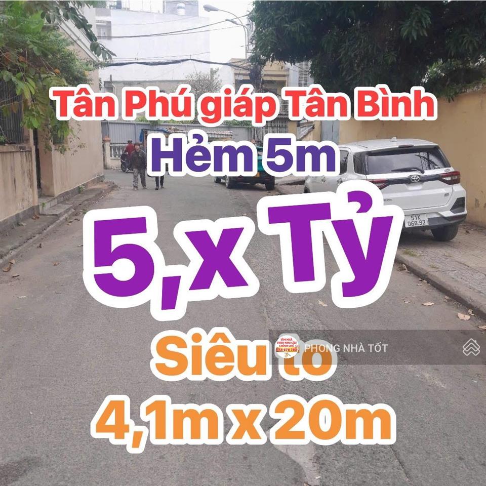 Hơn 5tỷ nhà 82m2 tân phú giáp tân bình. gấp bán.