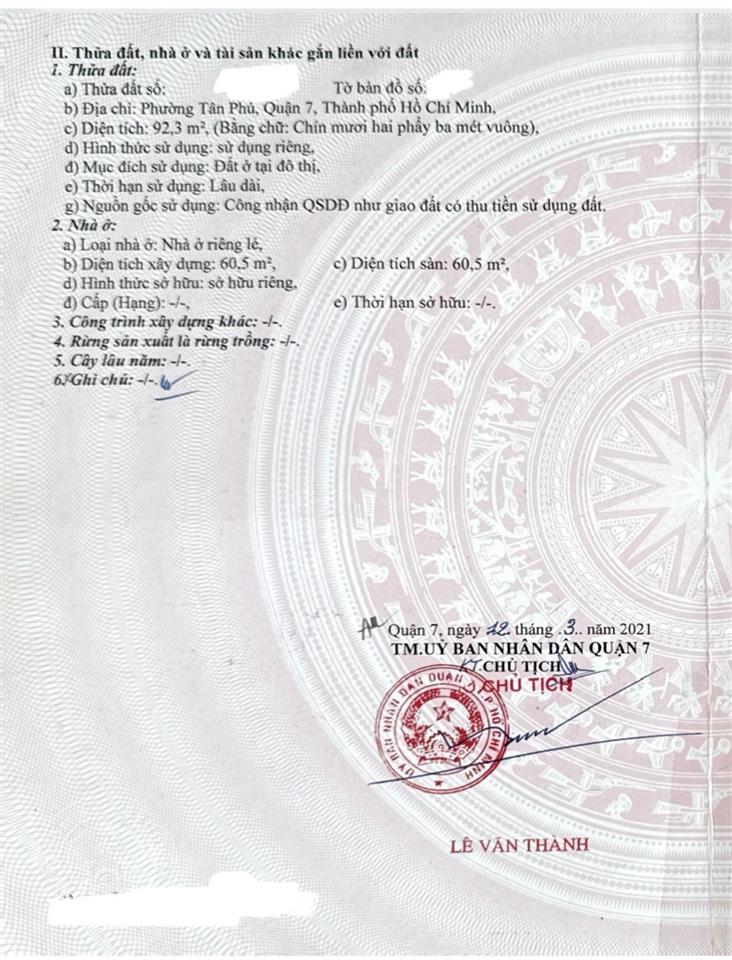 Bán đất chính chủ tại phường tân mỹ
