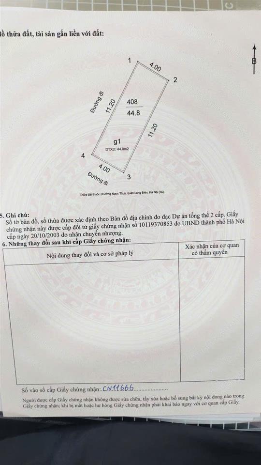 Bán nhà vị trí đẹp 268 đường Ngọc Thuỵ - Long Biên - HN.