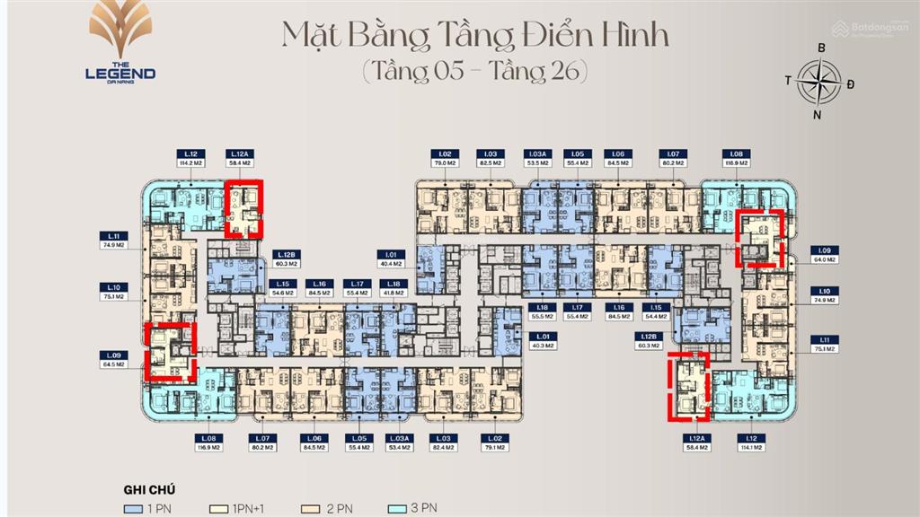 Căn hộ the legend đà nẵng ngay đầu cầu rồng | 1pn từ 5,1 tỷ | ck tới 13% | tặng nội thất 300 triệu