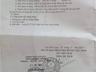 Bán đất tại lộc thiện, 8,8 tỷ, 7200 m2, pháp lý đầy đủ, giá cực chất