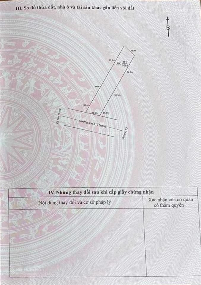 Bán đất tại đường 819, tân lập, mộc hóa, 11 tỷ vnd, 5582 m2, chỉ với giá tốt