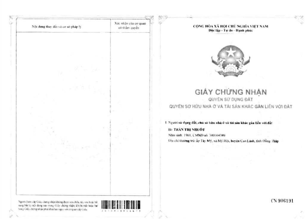 Bán đất tại mỹ hội, 10,8 tỷ, 1504 m2 tc, huyện cao lãnh, đồng tháp