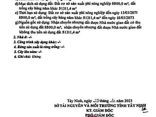 Bán kho, nhà xưởng tại xã tân hòa, huyện tân châu, tây ninh, 76 tỷ, 59811.4 m2, giá ưu đãi