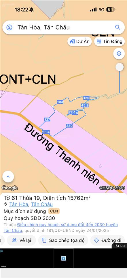 Bán đất tại tân hòa, 74 tỷ, 80.536 m2