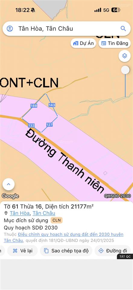 Bán đất tại tân hòa, 74 tỷ, 80.536 m2