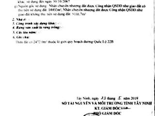 Bán đất mặt tiền quốc lộ 22b, tân phong, tân biên, 73 tỷ, 19542.7 m2