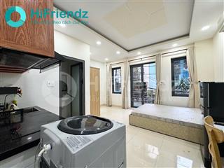 Cho thuê căn hộ studio bancol, máy giặt riêng, rộng 40m2, full nt, ngay cầu vượt 3 tháng 2