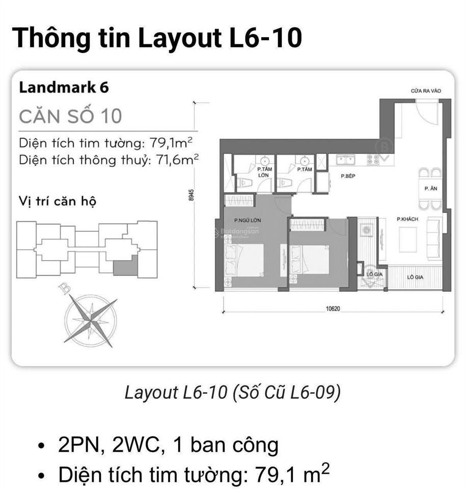 Bán gấp 2pn tòa l6 | sở hữu lâu dài 0902 626 ***
