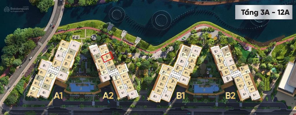 Chuyển nhượng căn hộ 2pn the global city  view kênh đào nhạc nước