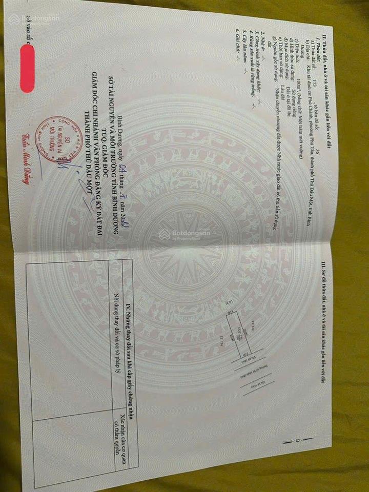 Chính chủ cần ra nhanh lô đất mặt tiền đường số 81 trong tđc phú chánh d dt 100m2 full thổ cư shr