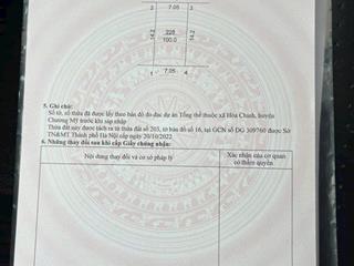 Cần bán đất hòa chính, chương mỹ, dt 100m2 full thổ cư, giá nhỉnh 1 tỷ