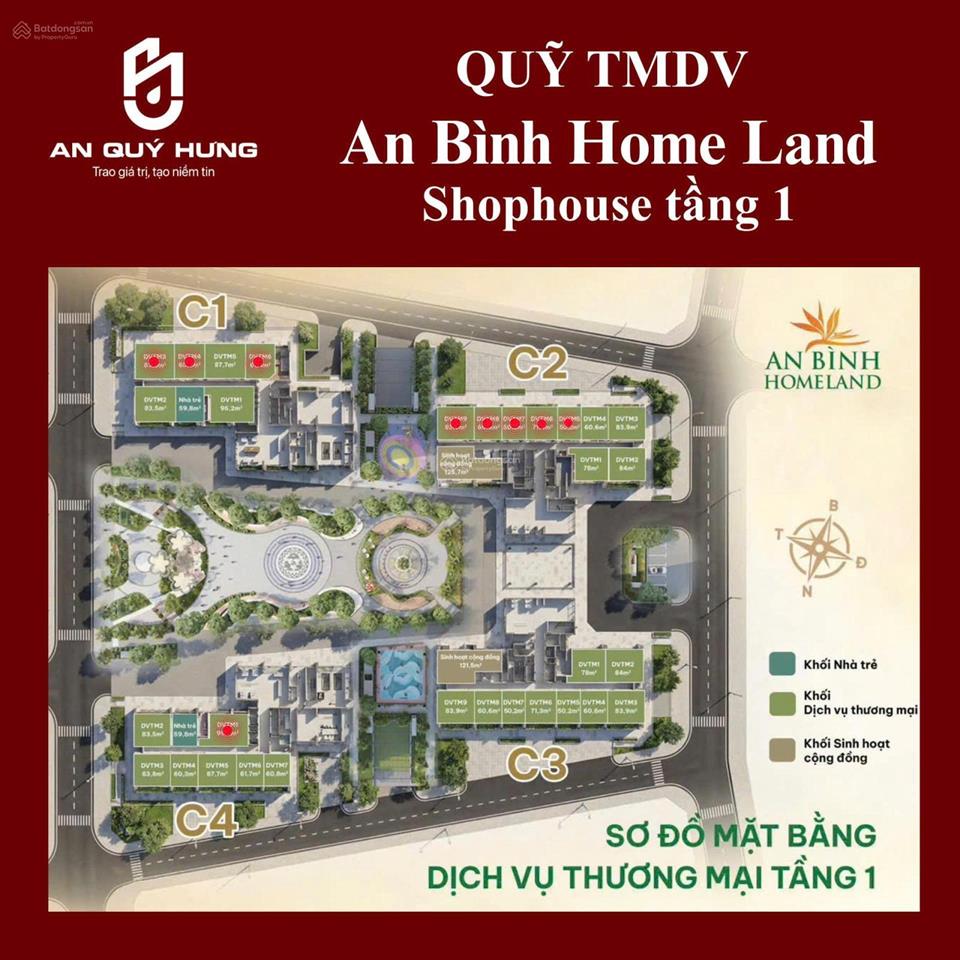 Mở bán quỹ căn hộ cuối cùng d. a an bình homeland  trực tiếp cđt không chênh không qua trung gian