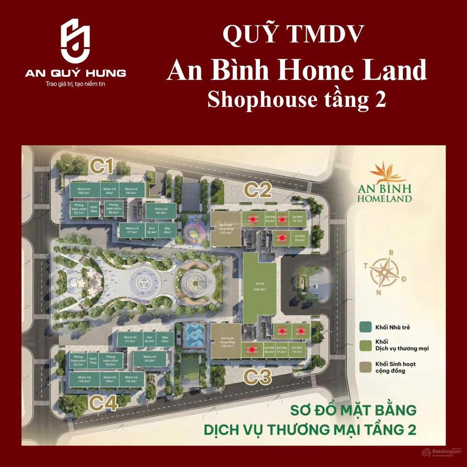Mở bán quỹ căn hộ cuối cùng d. a an bình homeland  trực tiếp cđt không chênh không qua trung gian
