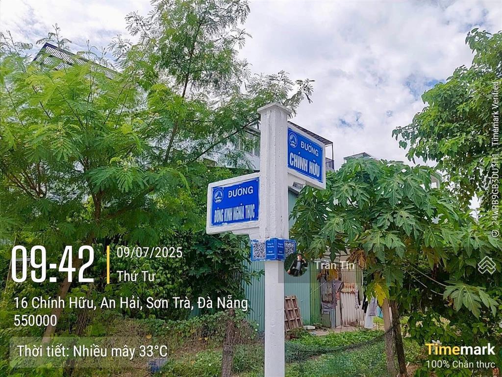 Lô đất mặt tiền đường đường chính hữu, sơn trà, cách biển phạm văn đồng 500m