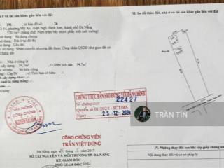 Lô đất mặt tiền đường mỹ đa đông 8, cách biển mỹ khê 400m, sát khu phố tây an thượng