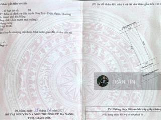 Lô đất mặt tiền đường thôi hữu, cách biển 200m