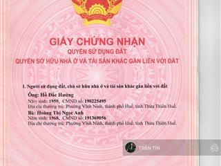 Lô đất mặt tiền đường trần sâm, ngay đối diện nhà hàng chân trời góc bể. hướng đông nam. 14 tỷ 500