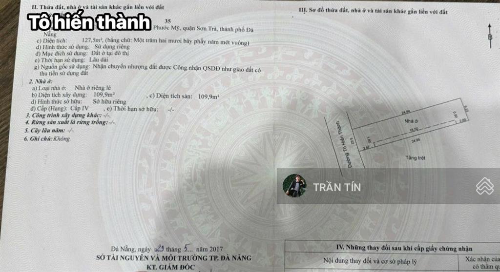 Lô đất mặt tiền đường tô hiến thành. vị trí sát võ văn kiệt, cách trung tâm tài chính quốc tế 100m