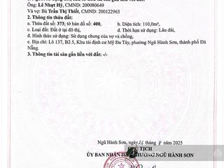 Toà căn hộ đường mỹ đa tây 10. giai đoạn 1 khu đô thị nam việt á. cách sông hàn 300m