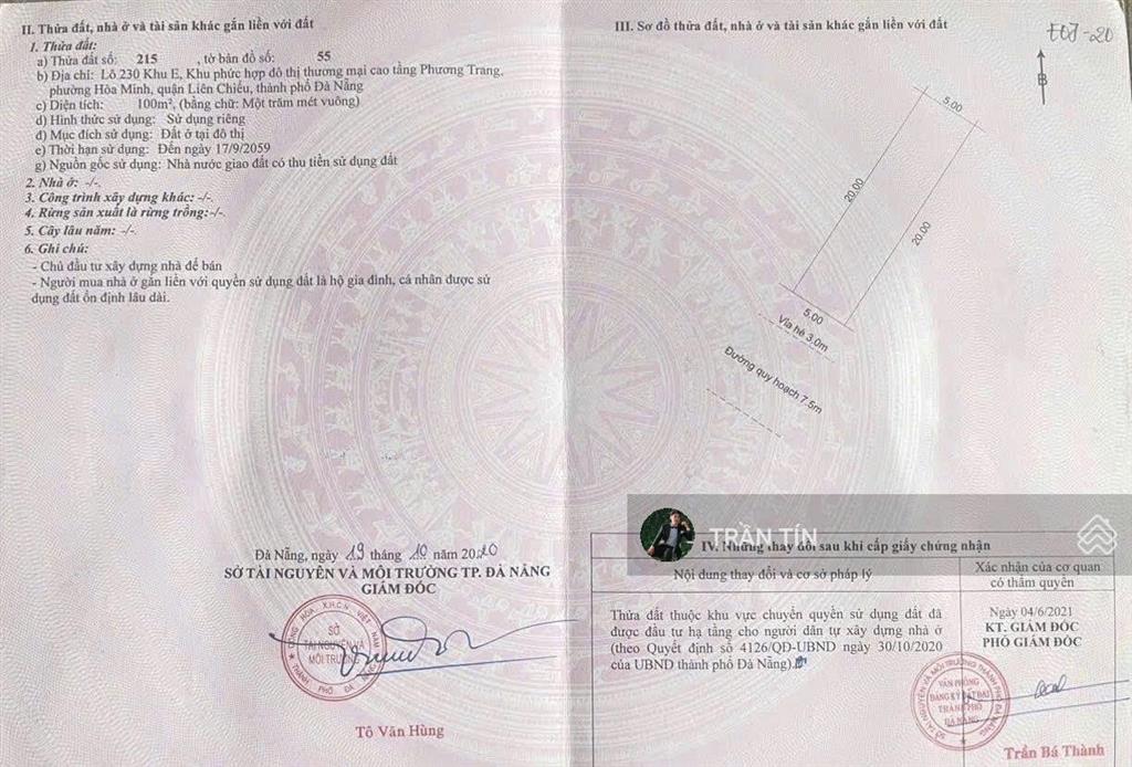 Lô đất hòa phú 29. hòa minh. đà nẵng